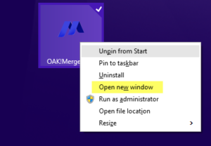 How to Run additional instances of OAKMerge